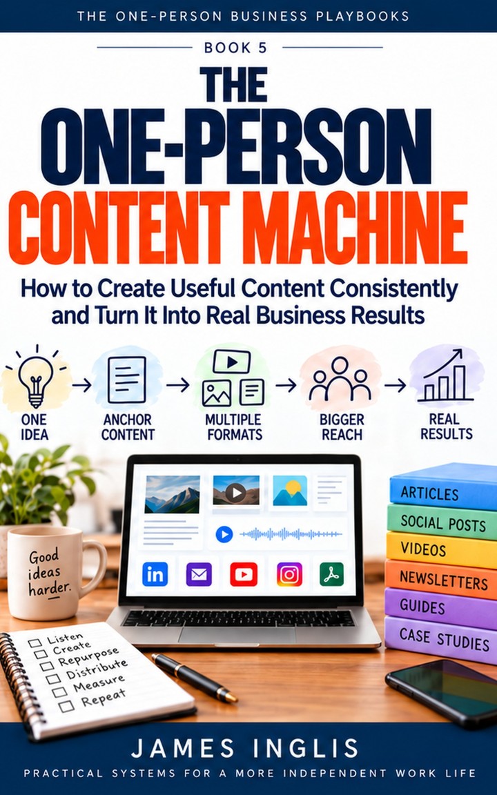 The One-Person Content Machine — book cover